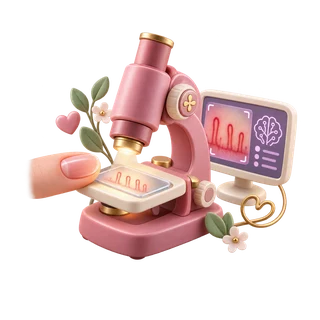 A miniature microscope examining capillary loops.